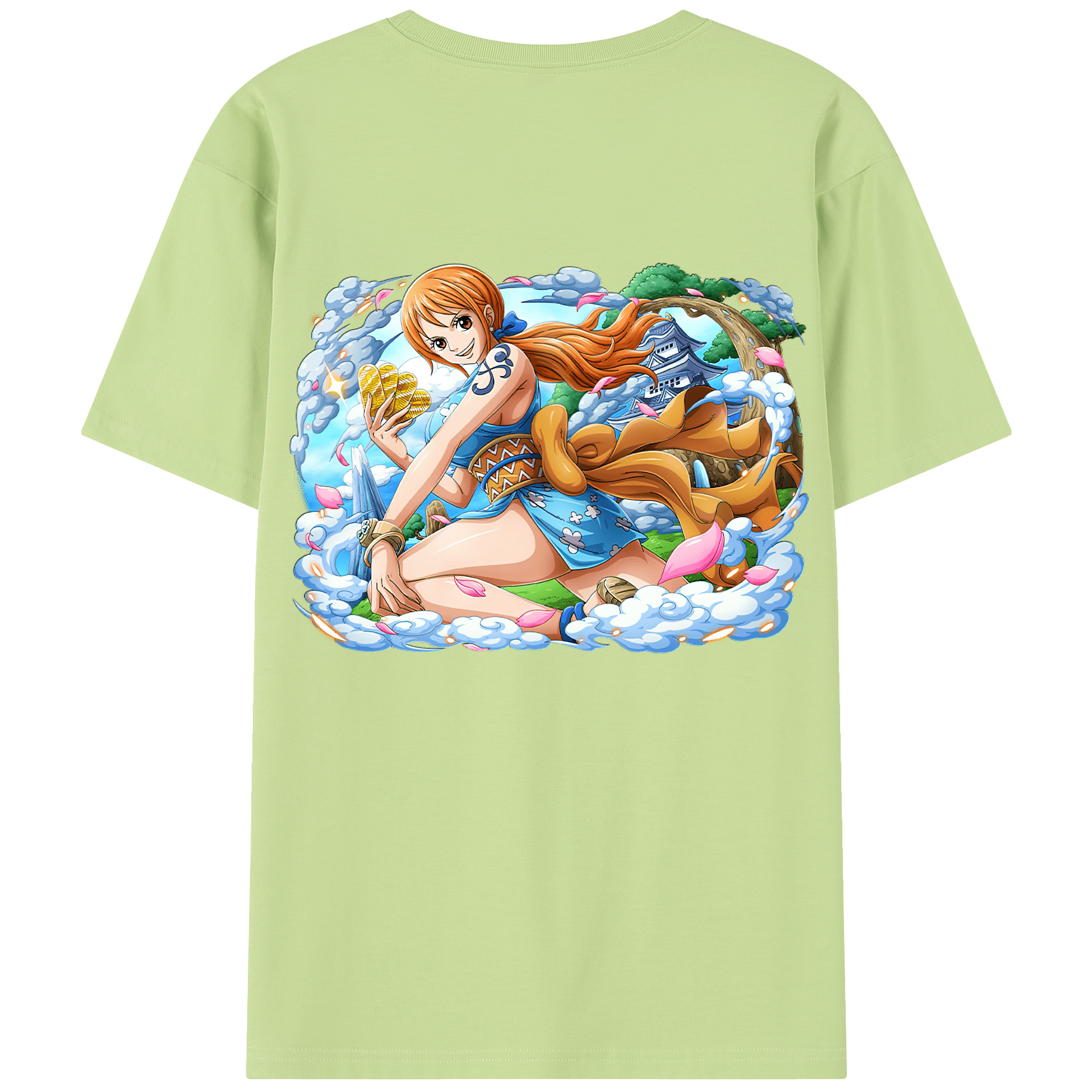 ワンピース ナミ ONE PIECE Nami 綿100％半袖Tシャツ（背面プリント）